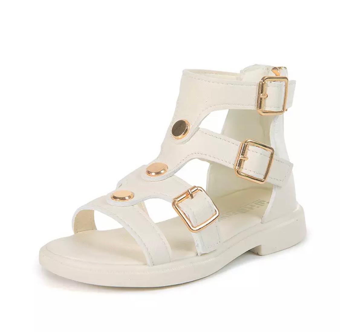 Roman sandals white