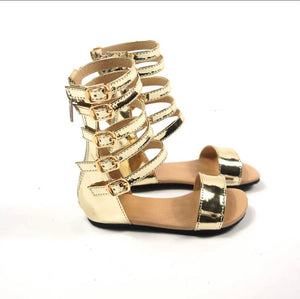 Gladiator sandals gold