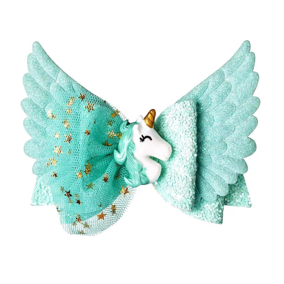 Green Unicorn Bow