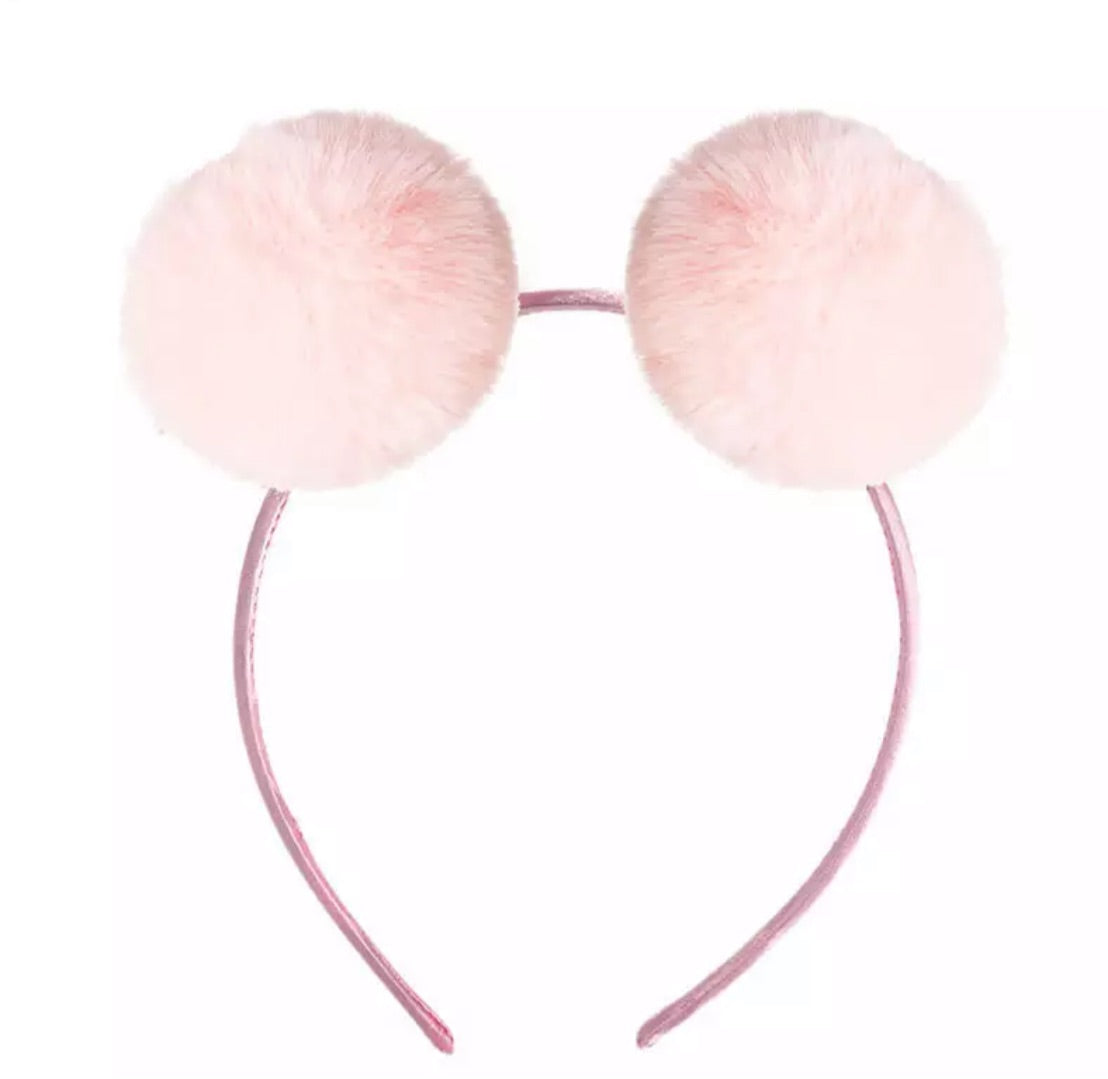 Pompom Headband Pink