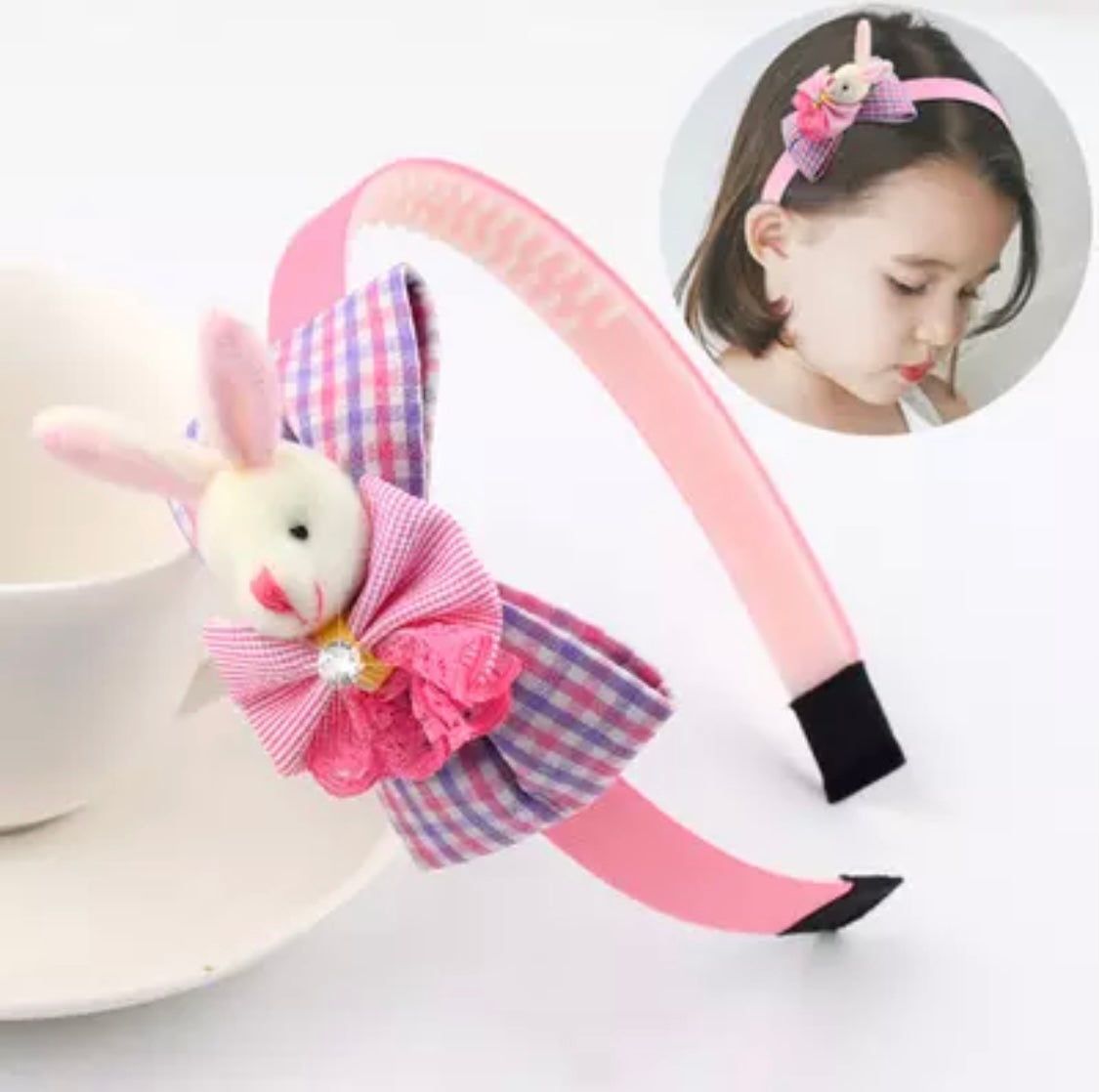 Bunny on a bow headband