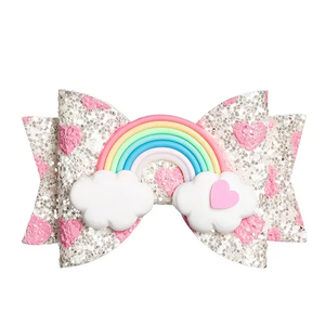 Sparkly Hearts Bow