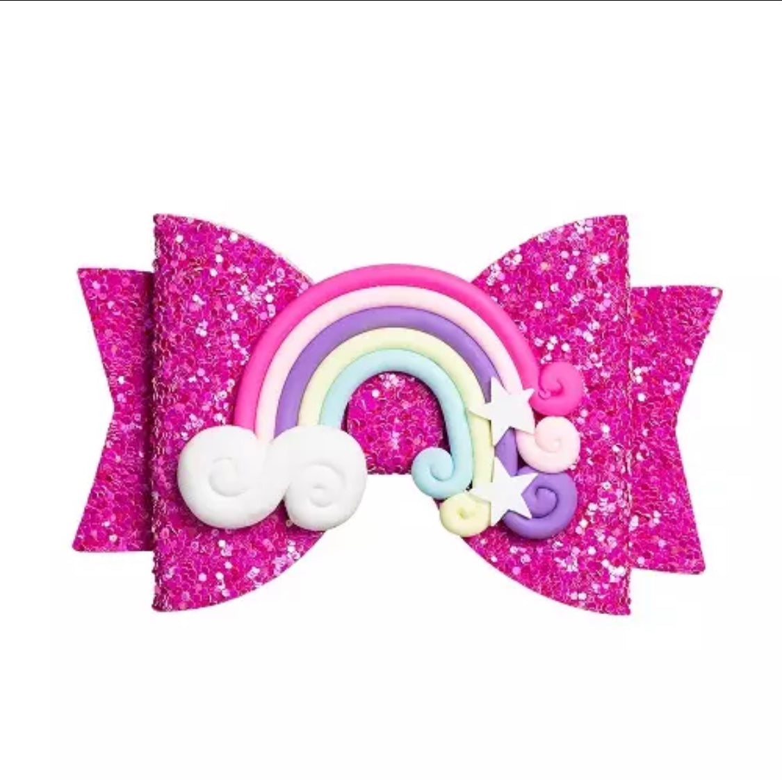 Sparkly Fuchsia Bow